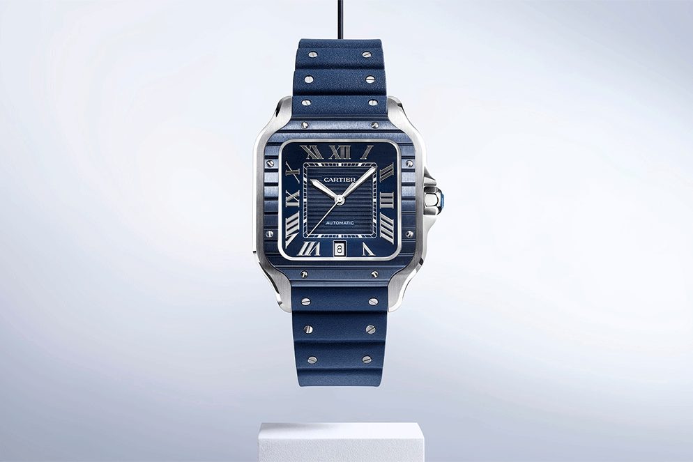 Cartier blue hot sale diamond watch