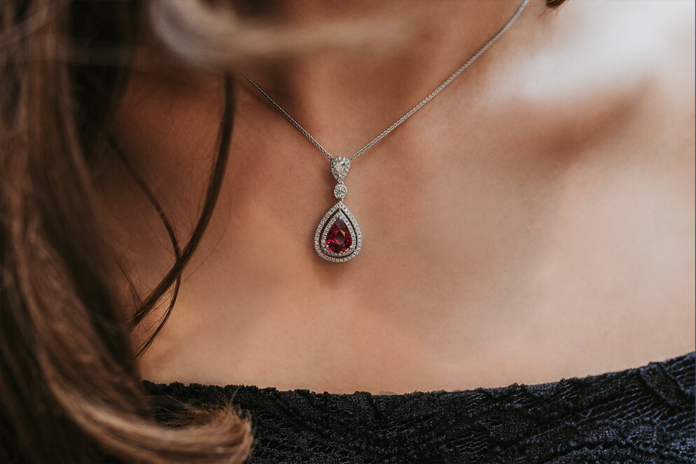 Silver and online ruby jewellery