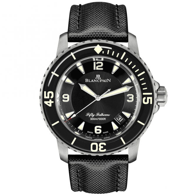 Blancpain Fifty Fathoms Automatique 45mm Black Dial Strap Watch