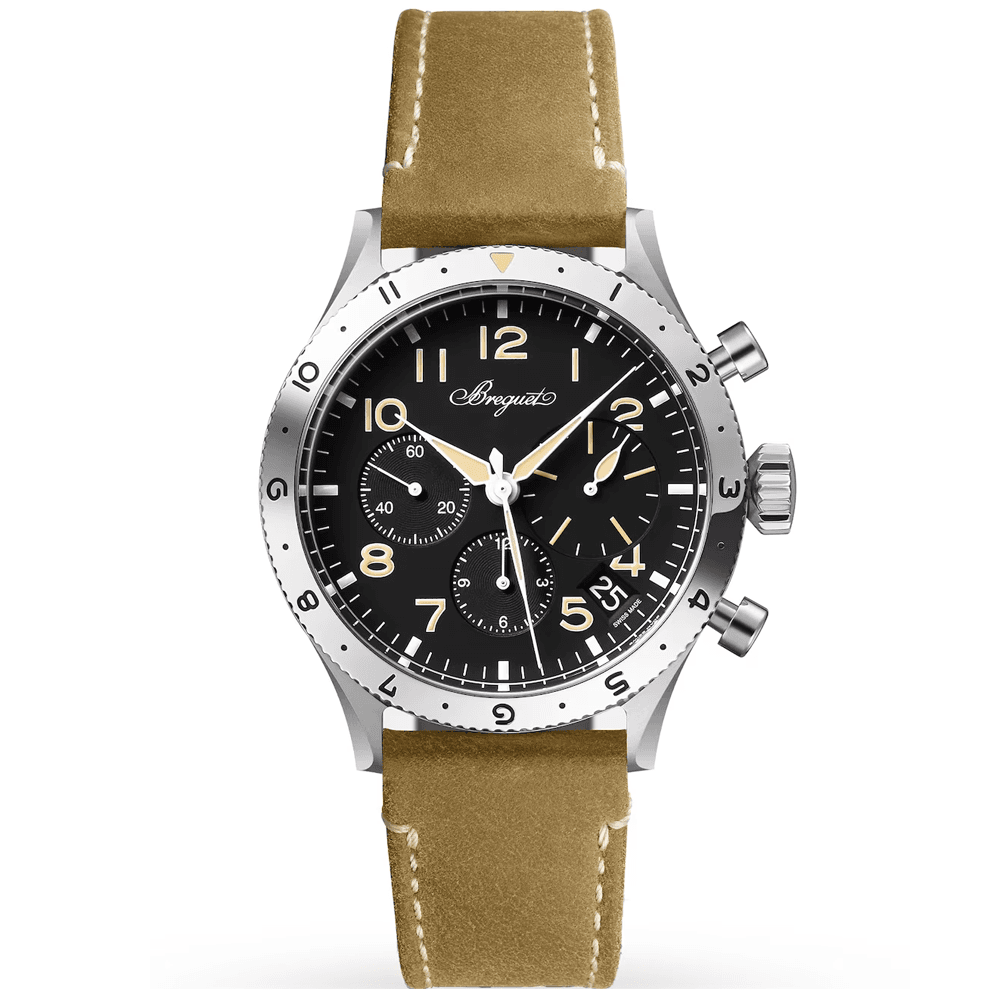 Breguet Type XX Steel 42mm Automatic Strap Watch