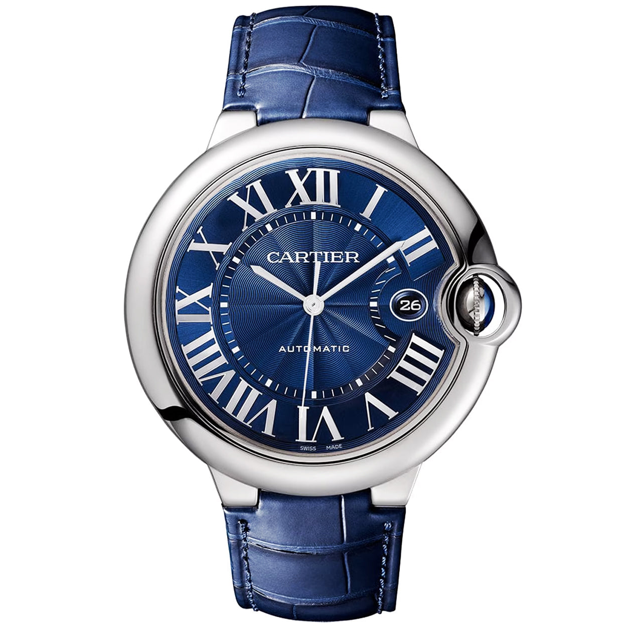 Cartier mens leather watch on sale