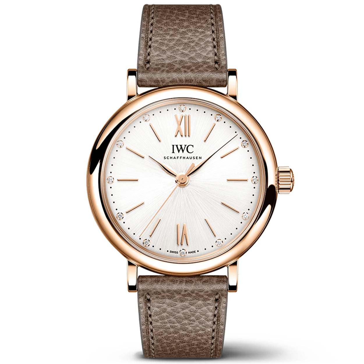 IWC Schaffhausen Portofino 34 18ct Rose Gold Ladies Watch IW357414