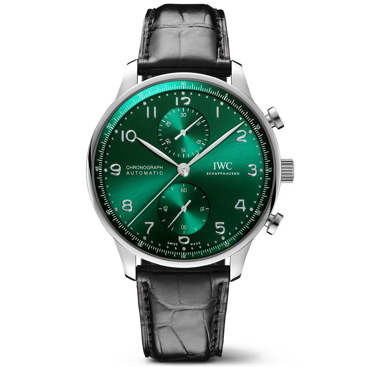 IWC Schaffhausen Portugieser 41mm Green Dial Strap Watch