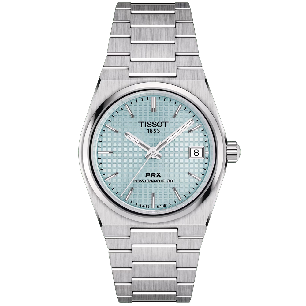 Tissot PRX Steel 35mm Ice Blue Dial Automatic Men s Bracelet Watch