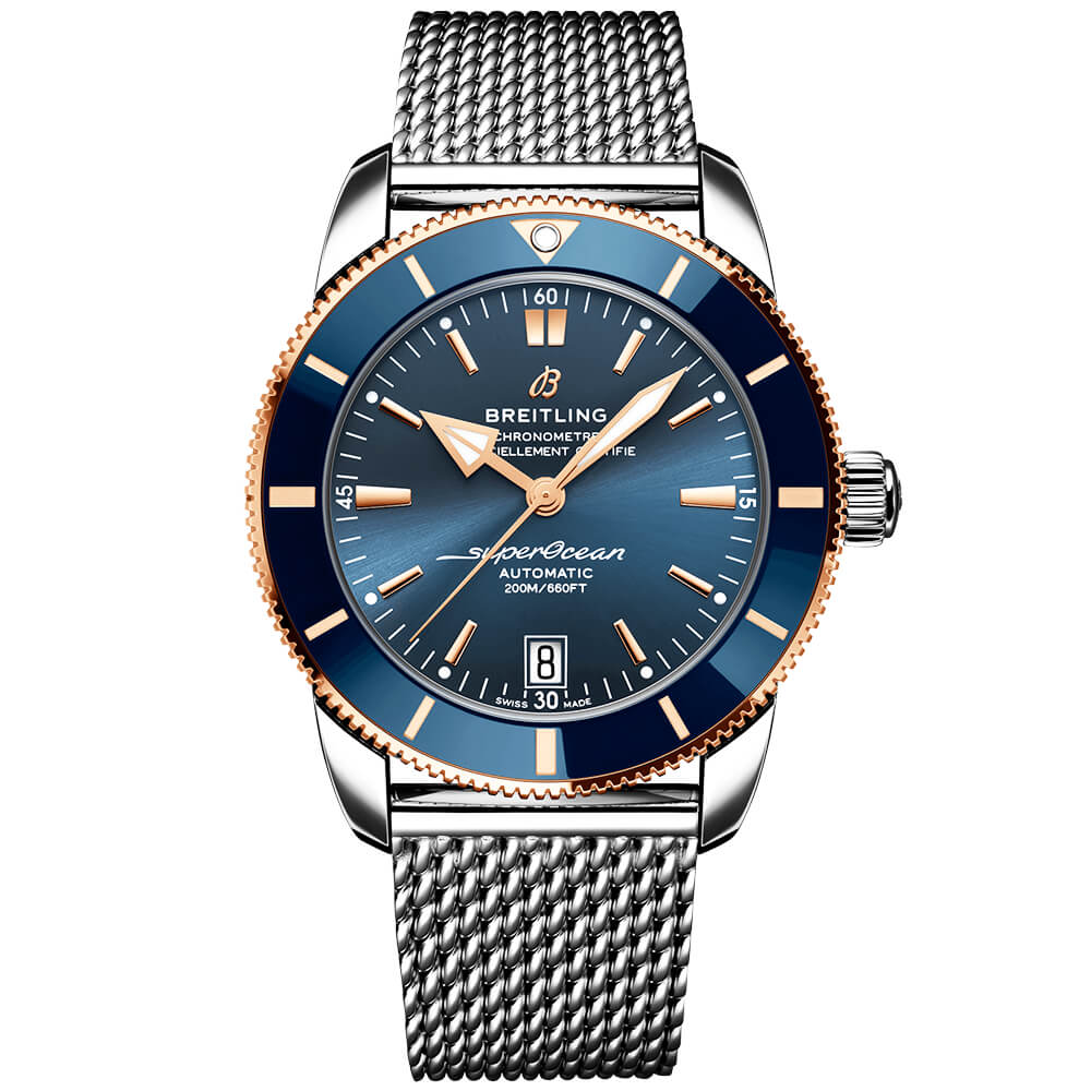 Breitling Superocean Heritage II 42mm Blue Dial Two Tone Watch