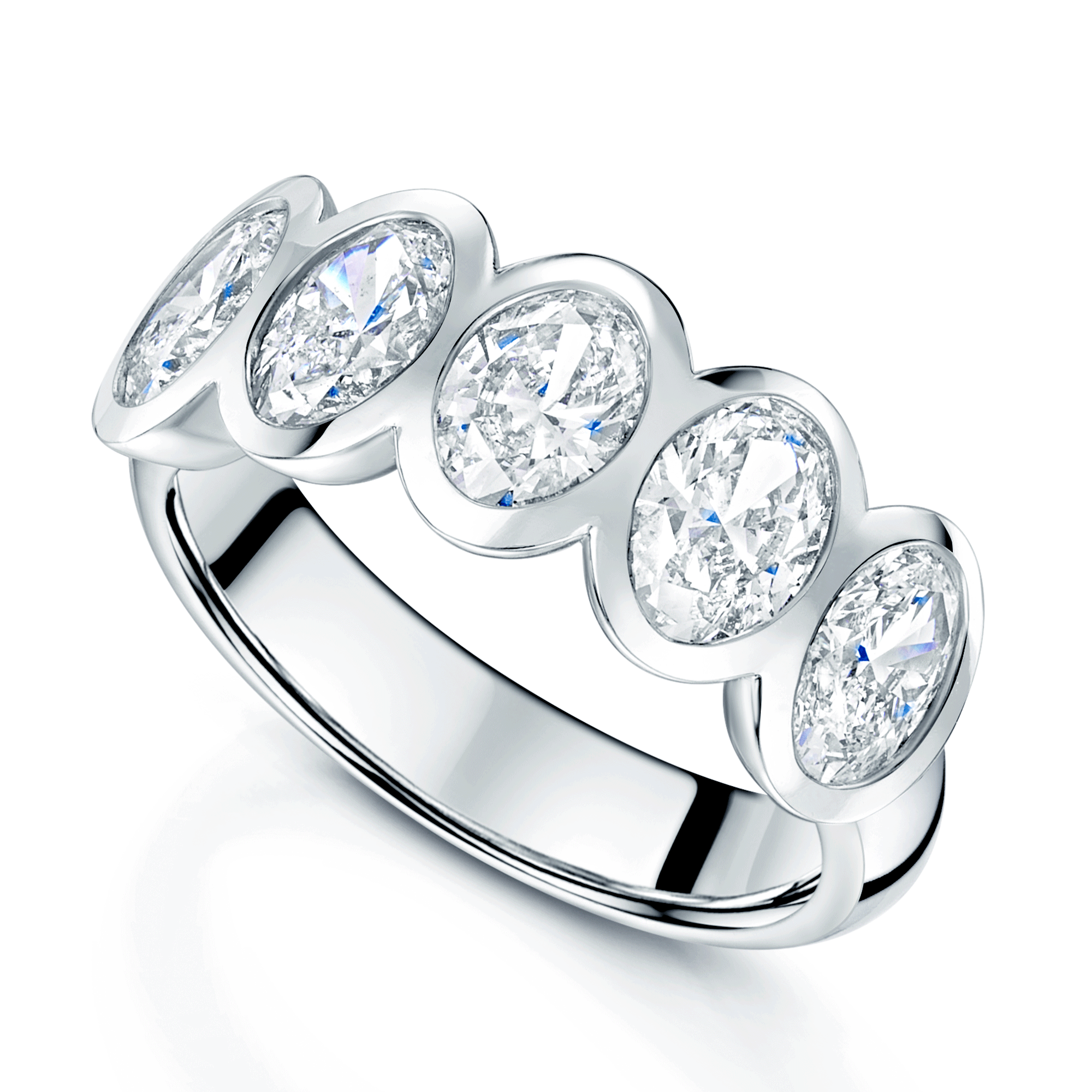 5 Diamond Bezel Set Ring 2024