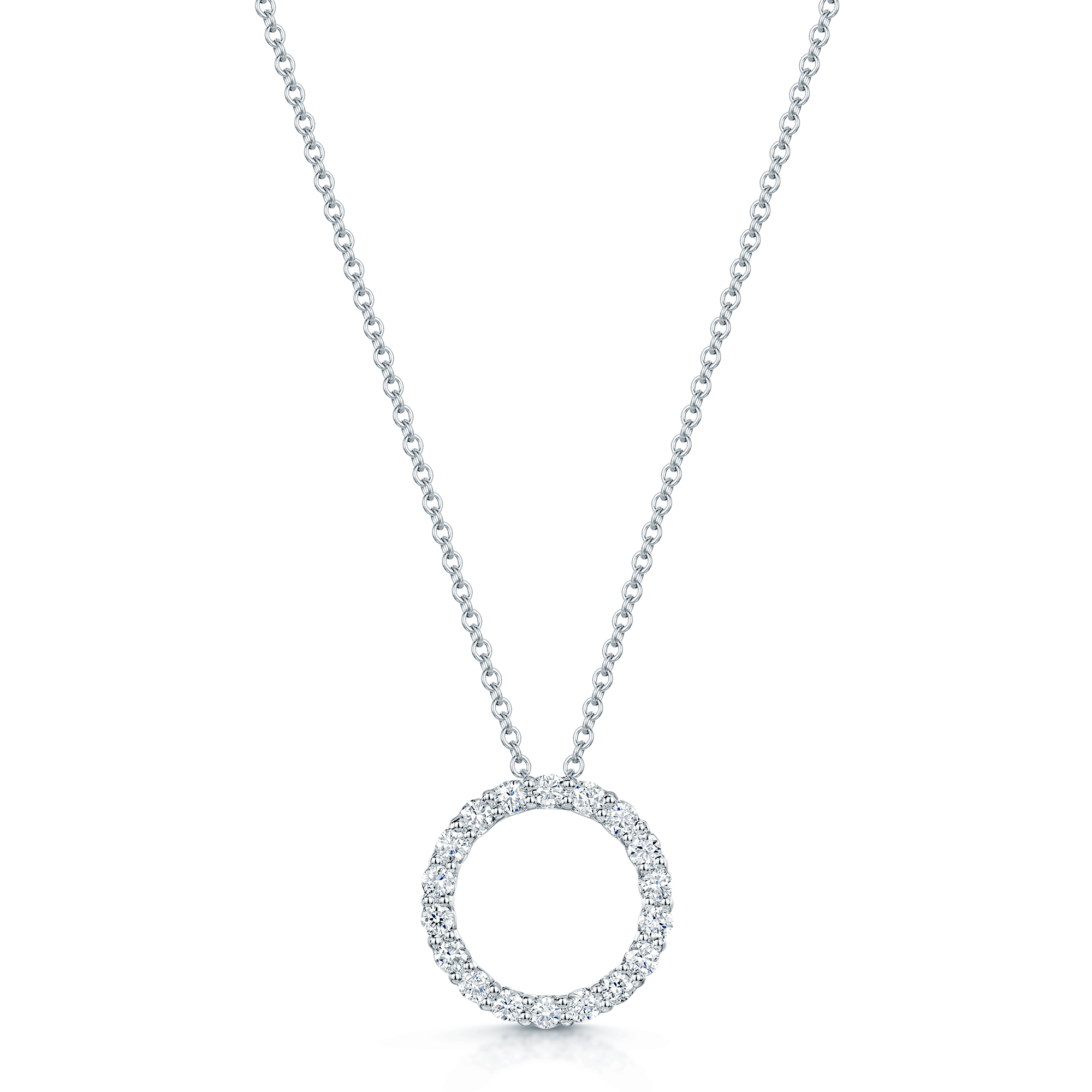 Diamond open circle 2025 pendant necklace