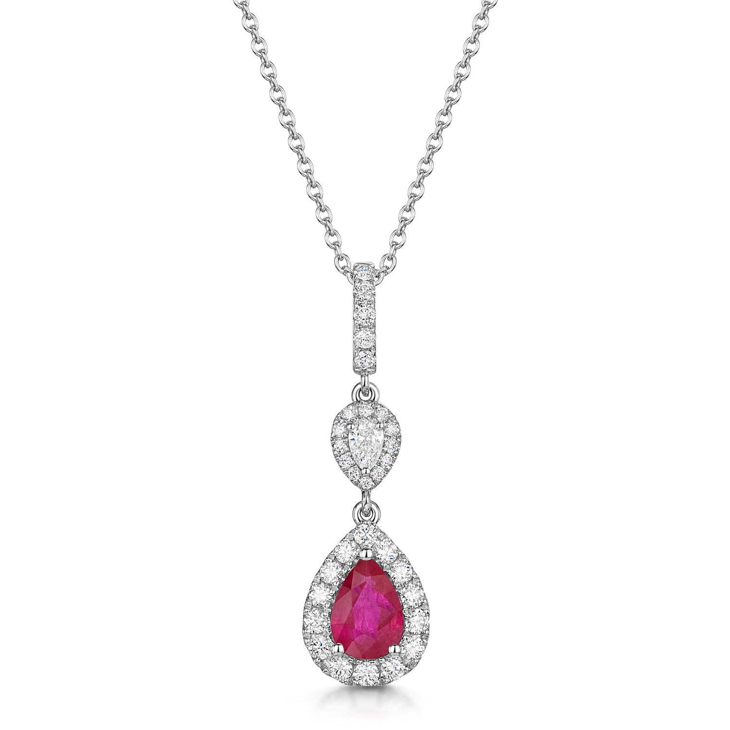 Ruby and diamond on sale pendant