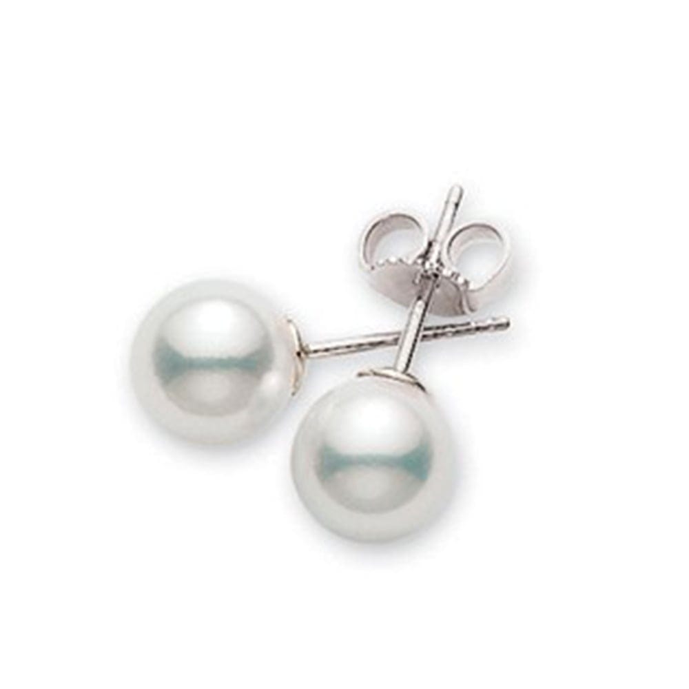 Mikimoto pearl necklace and earrings clearance set