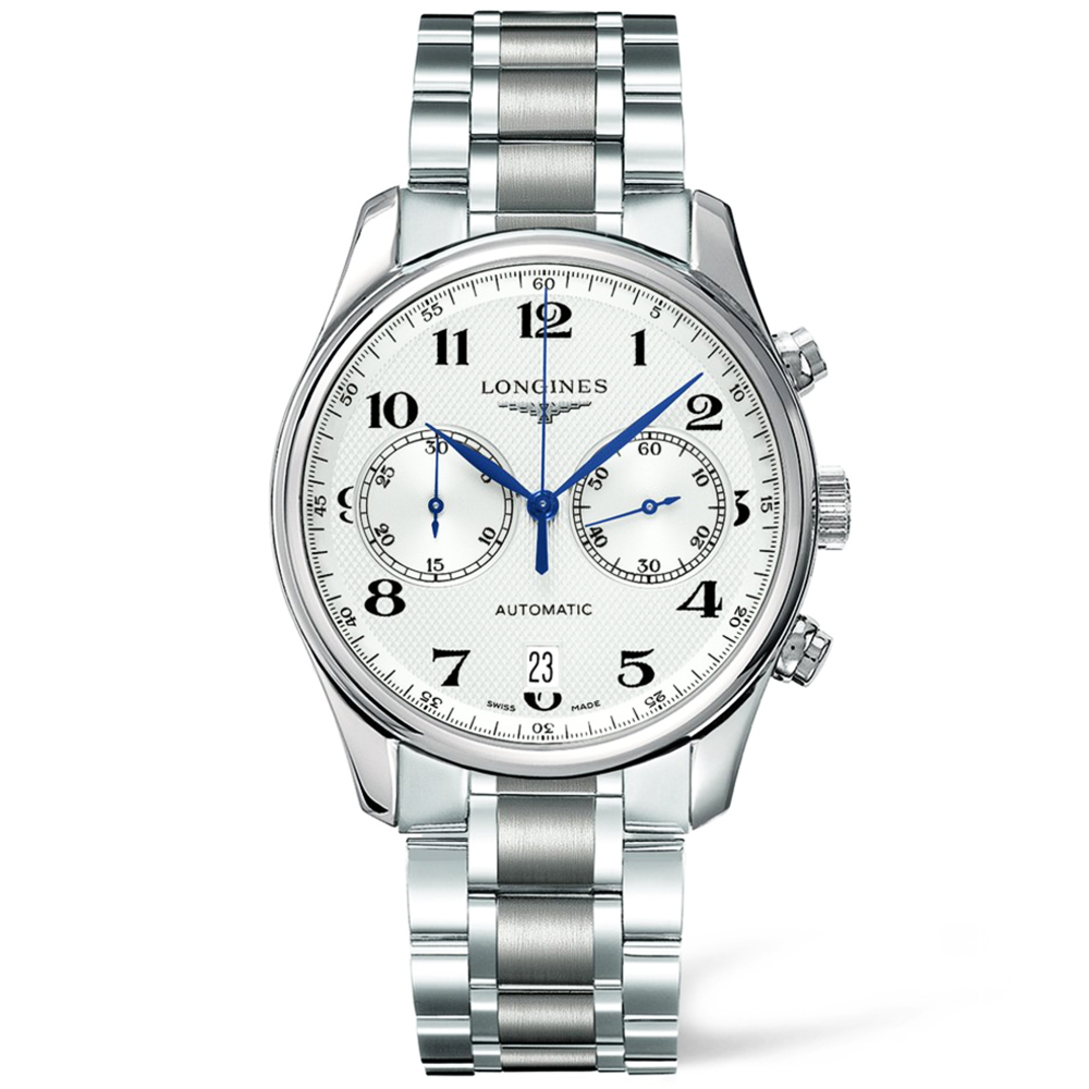 Longines Master Chronograph 40mm Silver Arabic Dial Automatic Watch