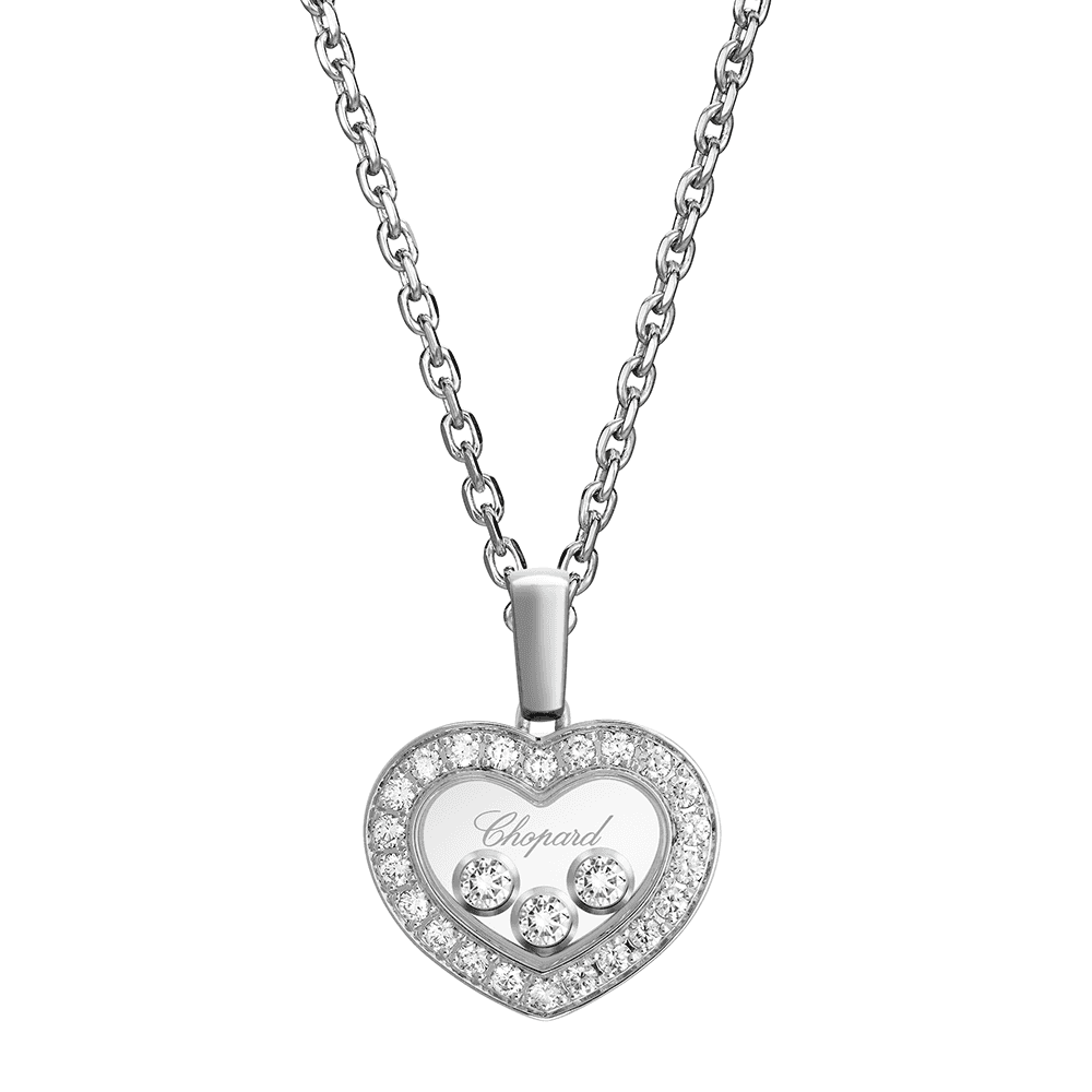 Chopard Happy Diamonds Icons 18ct White Gold Diamond Heart Pendant