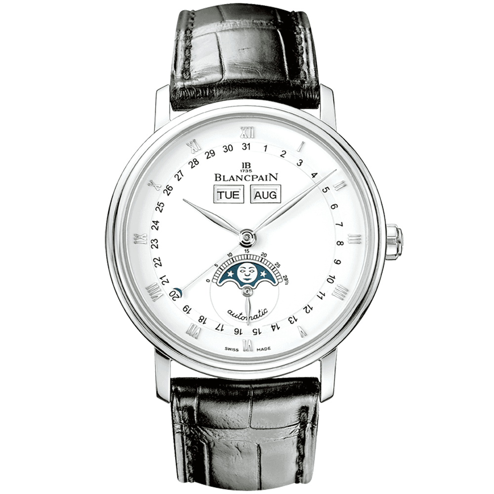 Villeret Quantieme Complet 38mm White Dial Automatic Watch