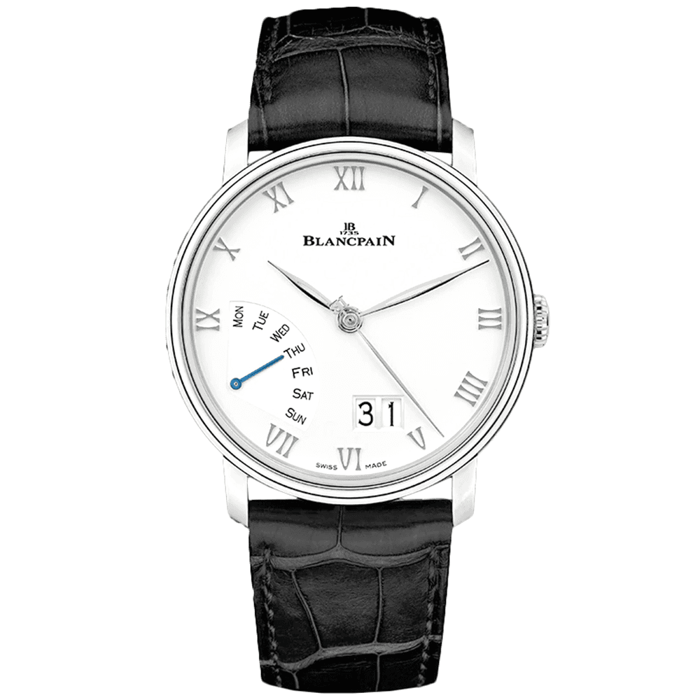 Blancpain Villeret Grande Jour Retrograde 40mm White Roman Dial Watch