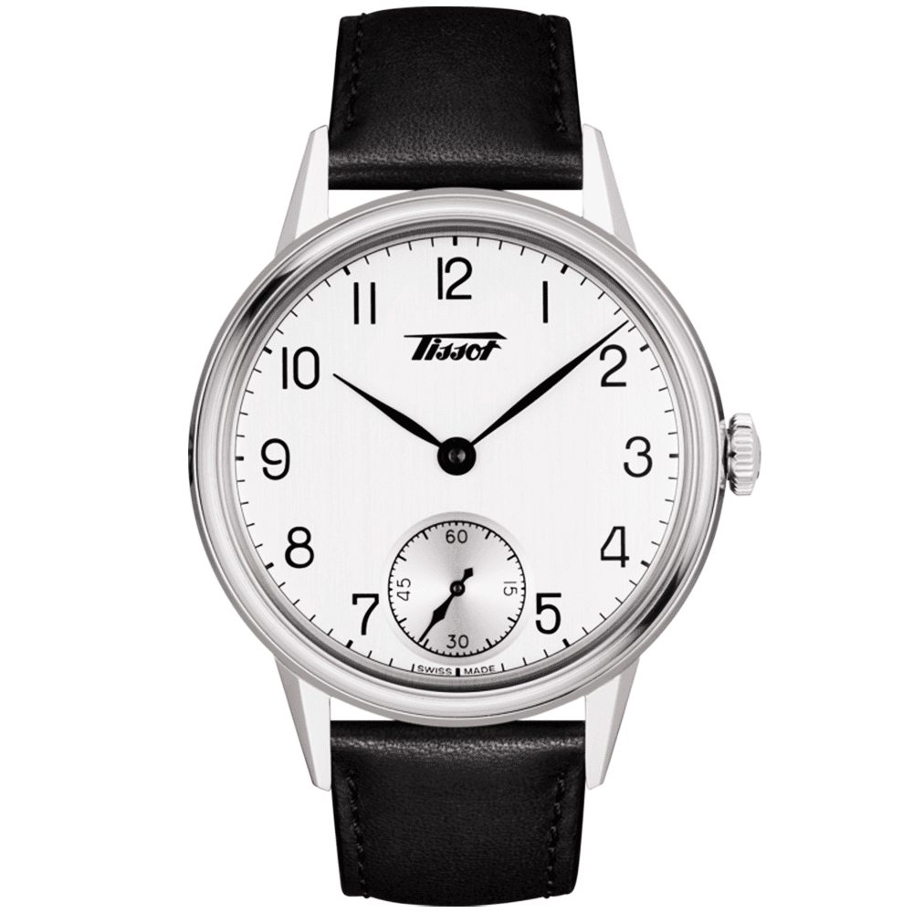 Tissot Heritage Petite Seconde 42mm Silver Dial Black Strap Watch