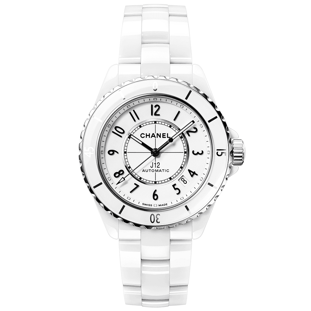 CHANEL J12 38mm White Ceramic Automatic Bracelet Watch H5700