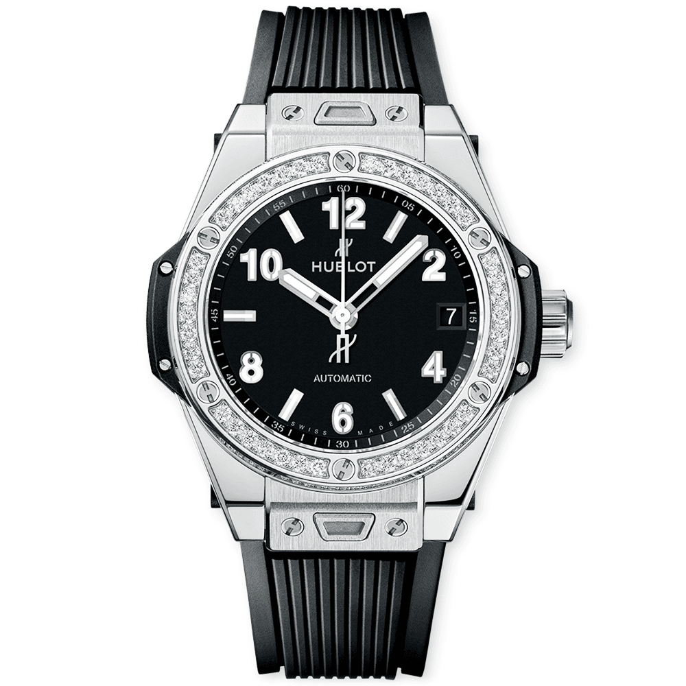 Hublot Big Bang One-Click 39mm Steel & Diamond Set Bezel Watch