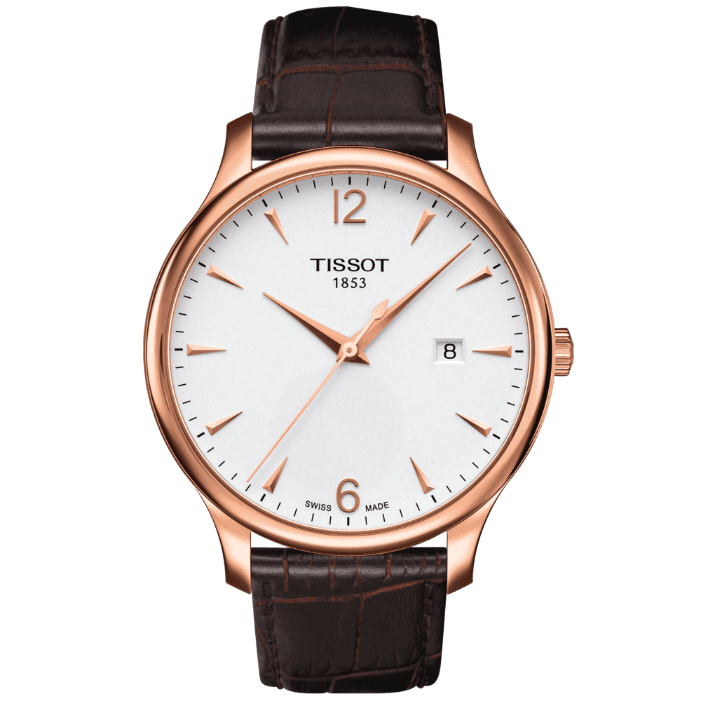 Tissot gold watch leather on sale strap