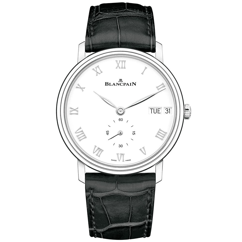 Blancpain Villeret Jour Date 40mm White Roman Dial Automatic Watch