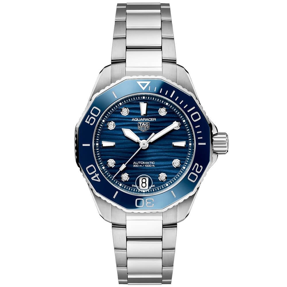 TAG Heuer Aquaracer Blue Diamond Dial Ceramic Bezel Ladies Watch