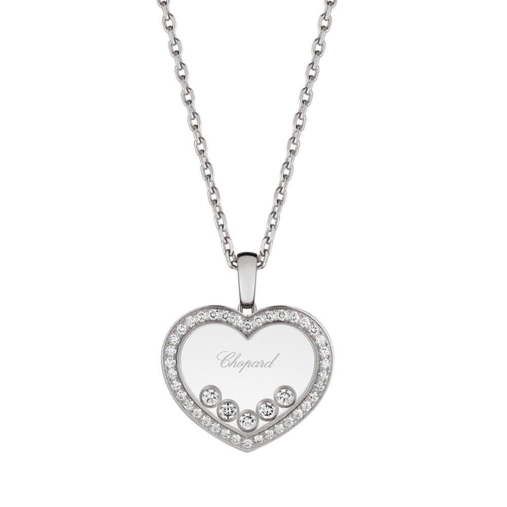 Chopard Happy Diamonds Icons 18ct White Gold Diamond Heart Pendant