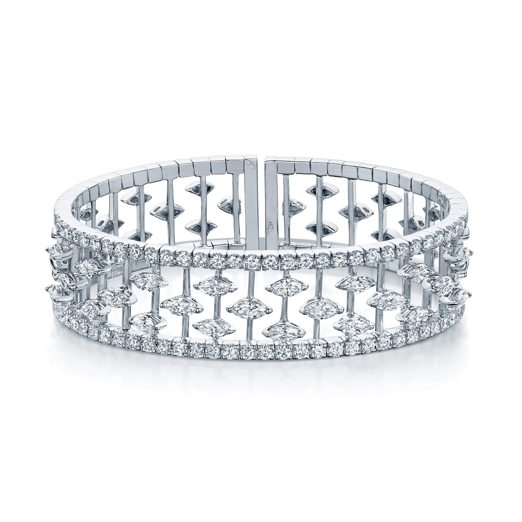 Diamond open deals bangle bracelet