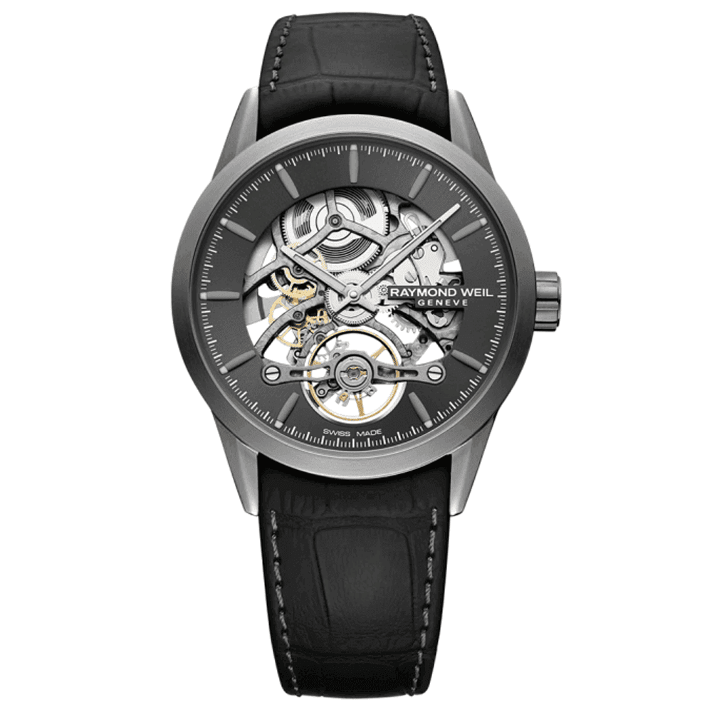 Raymond Weil Freelancer Skeleton Men s 42mm Automatic Strap Watch