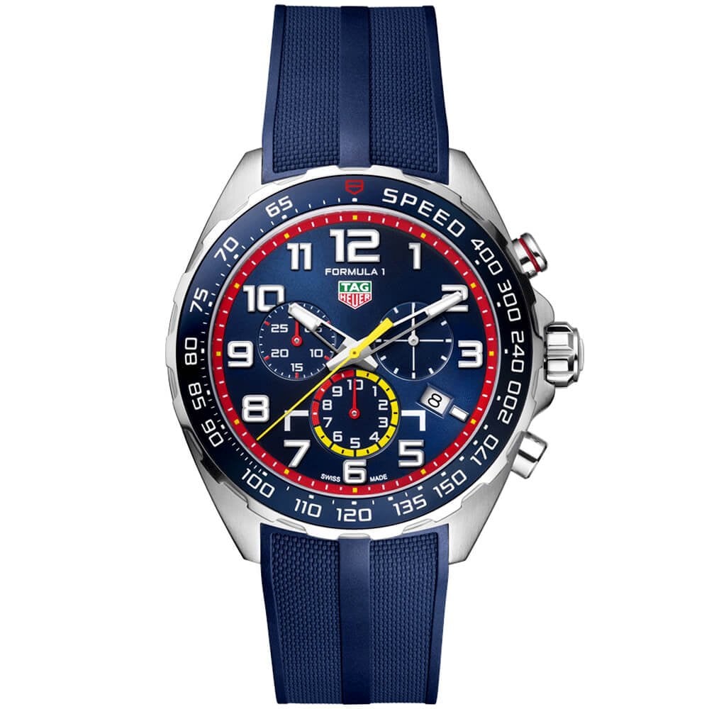 Tag heuer formula 1 chronograph blue dial men's hot sale watch