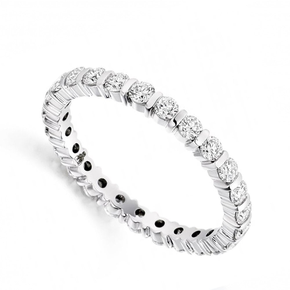 Platinum diamond store eternity band