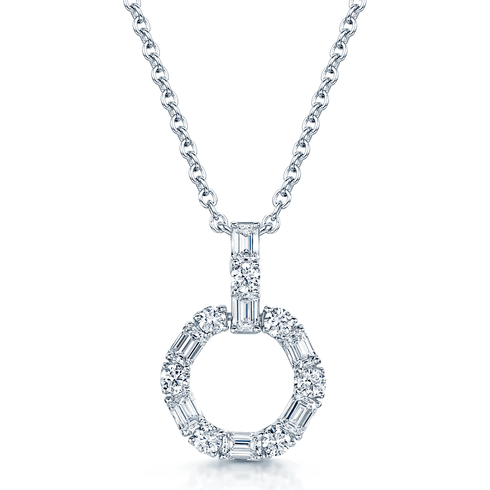 Small round diamond 2025 pendant necklace