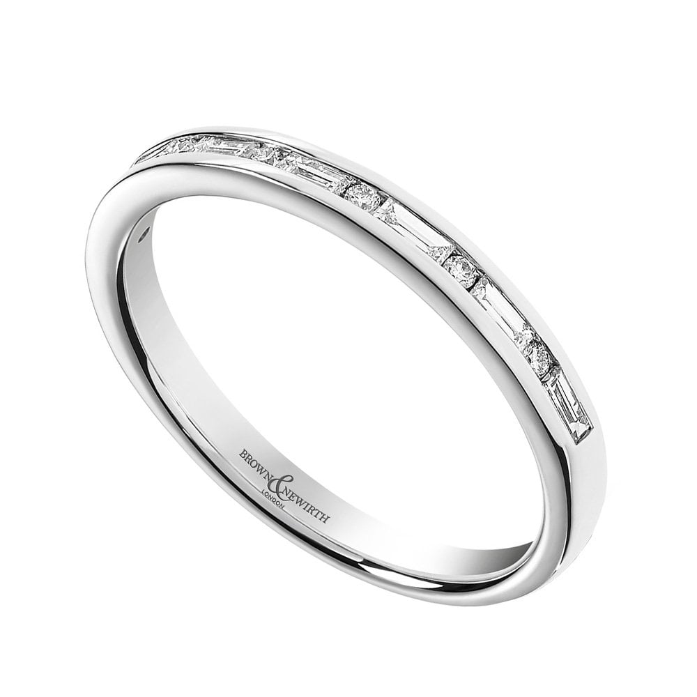 Diamond platinum band on sale ring