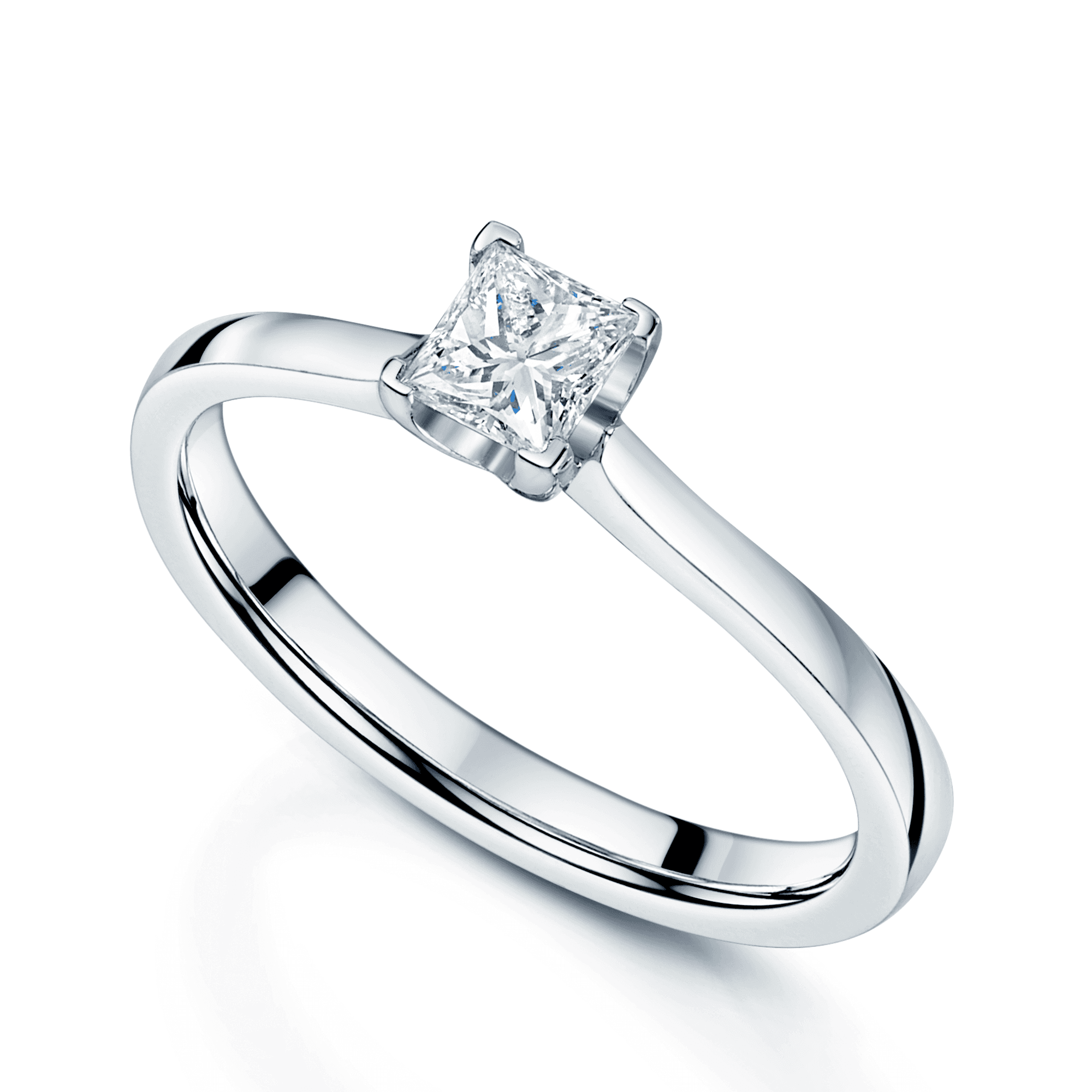 Square cut clearance diamond ring