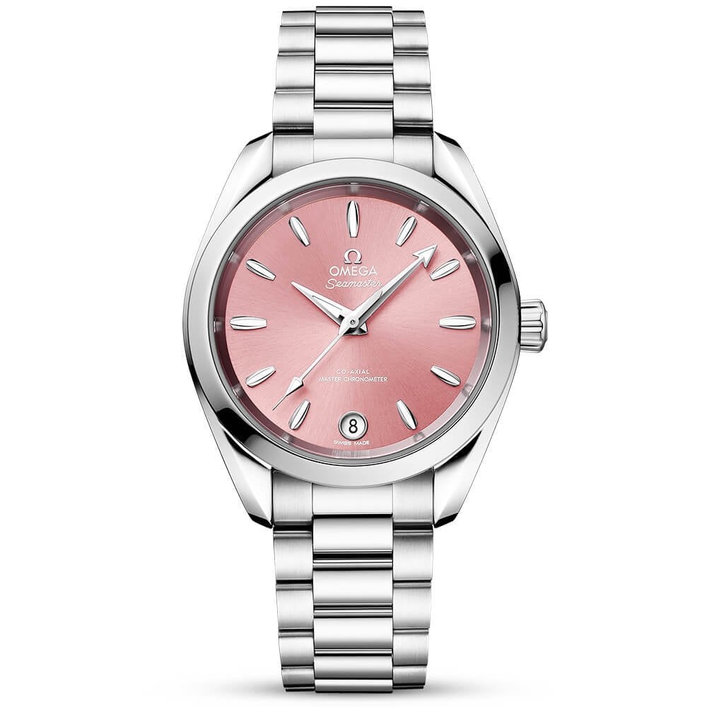 OMEGA Seamaster Aqua Terra 34mm Shell Pink Dial Ladies Watch