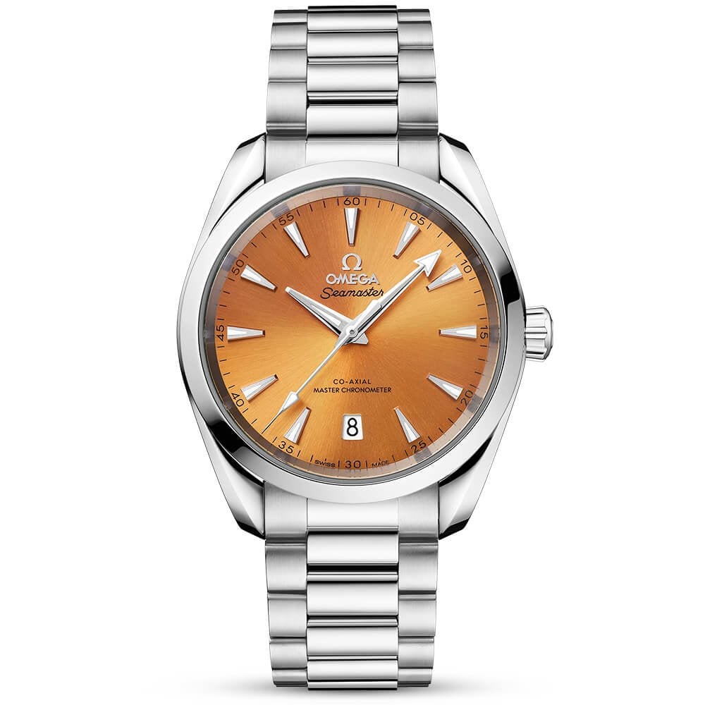 OMEGA Seamaster Aqua Terra 38mm Saffron Orange Dial Bracelet Watch