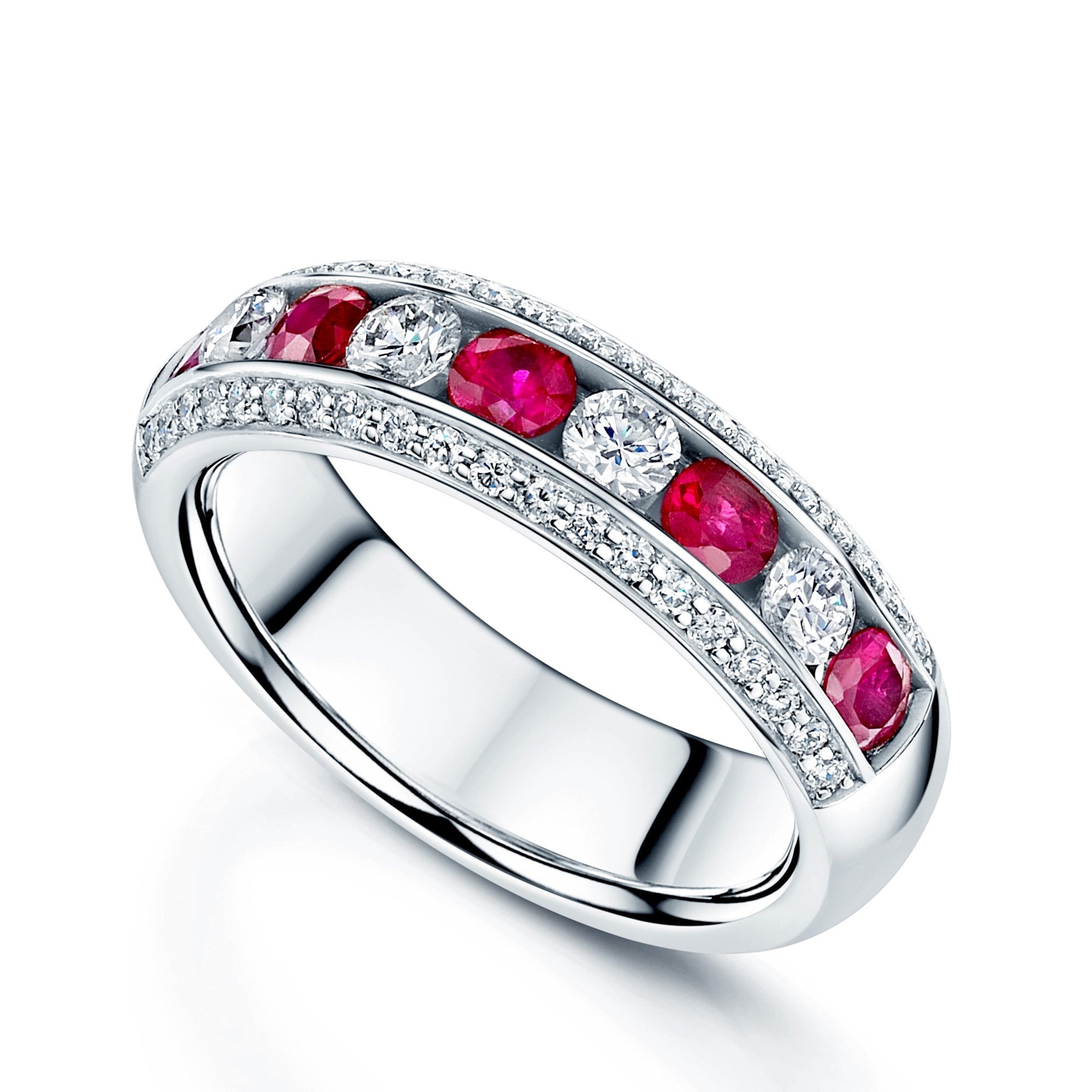 Ruby and diamond eternity on sale ring