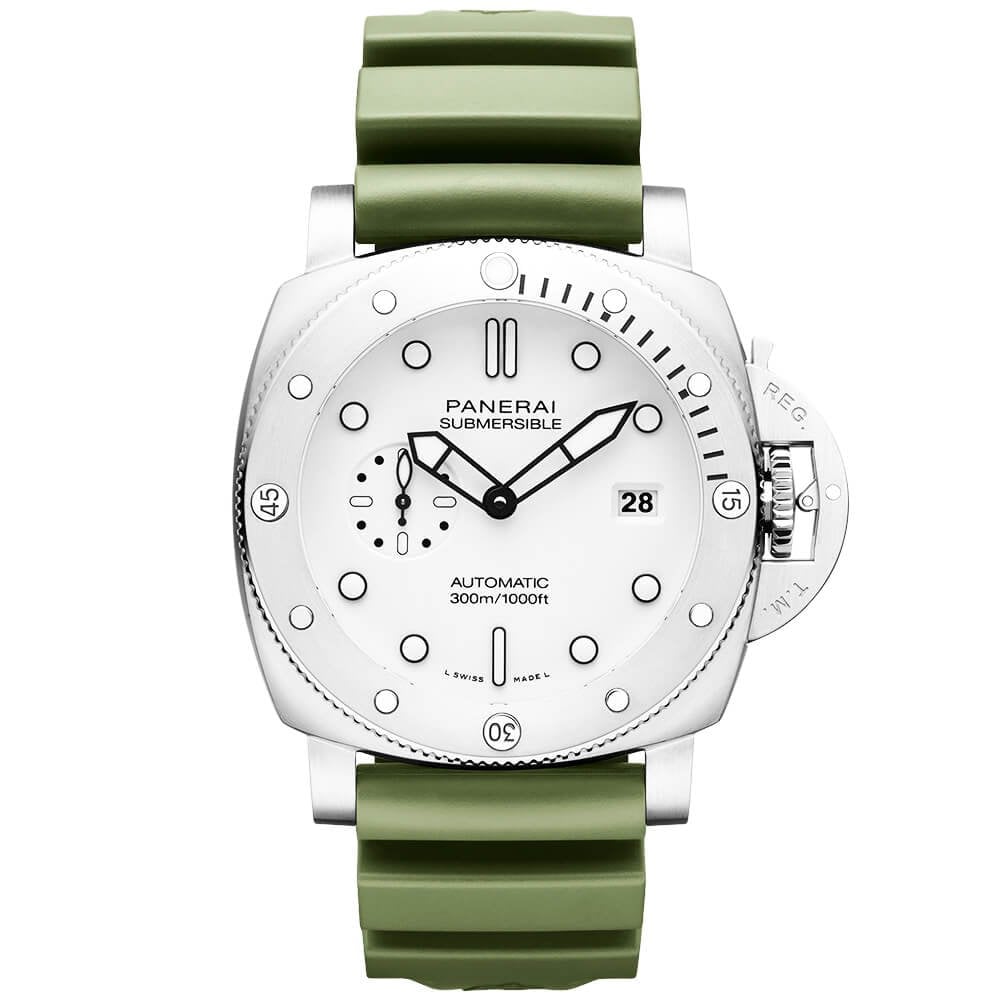 Panerai white best sale rubber strap