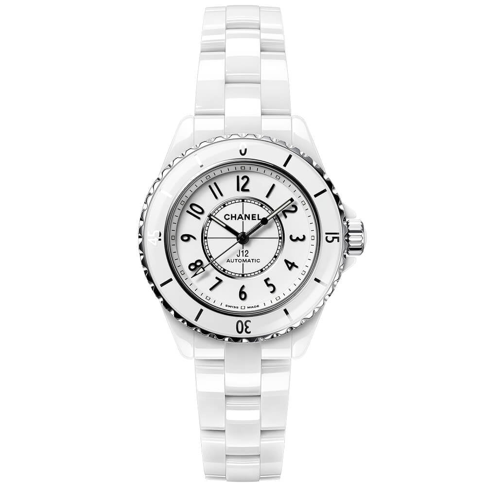 J12 33mm White Ceramic Automatic Bracelet Watch