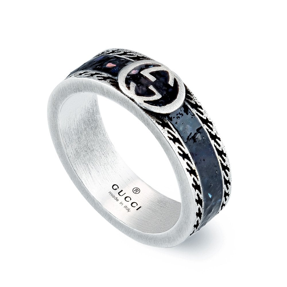 Gucci interlocking g sterling shop silver 6mm ring