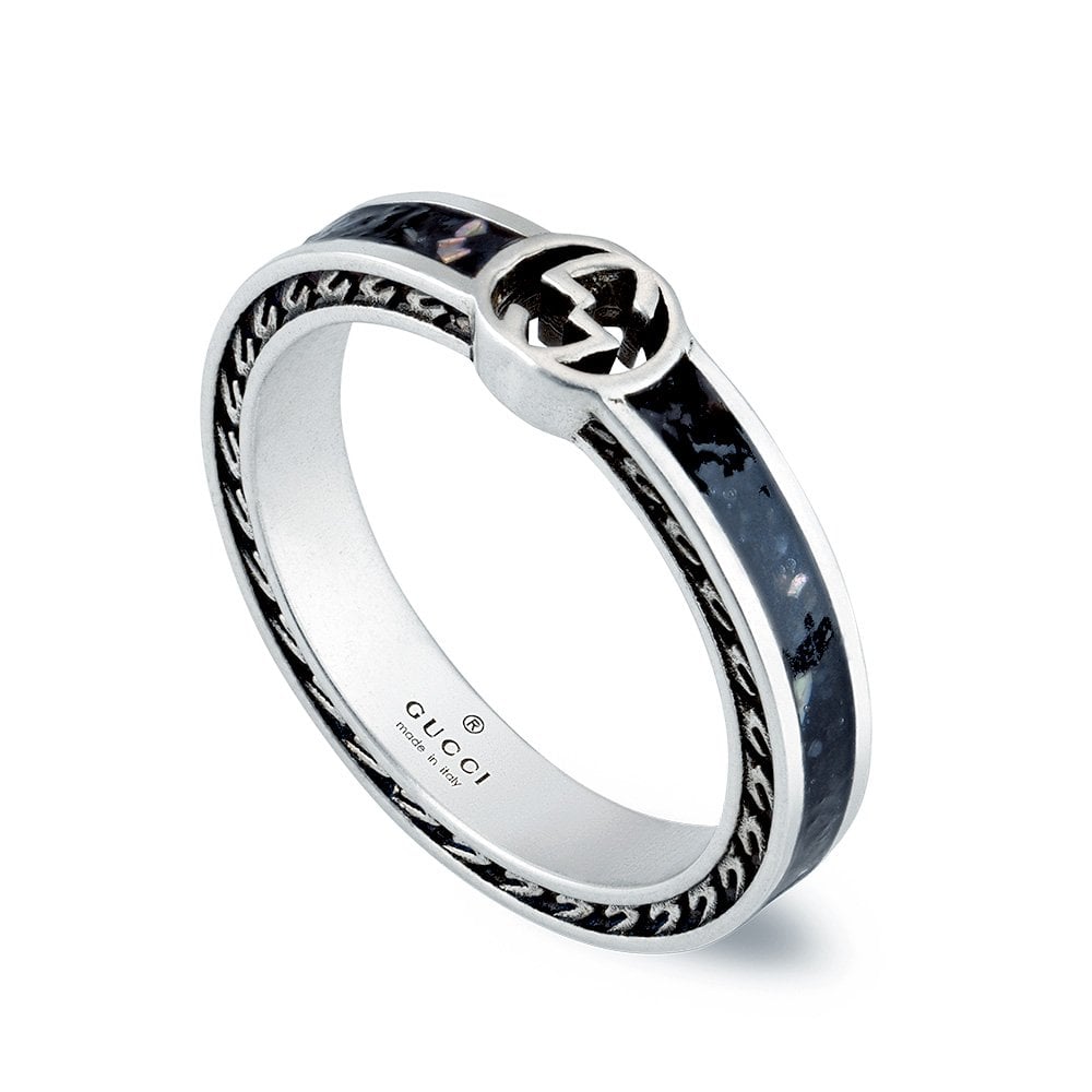 Gucci interlocking store ring silver