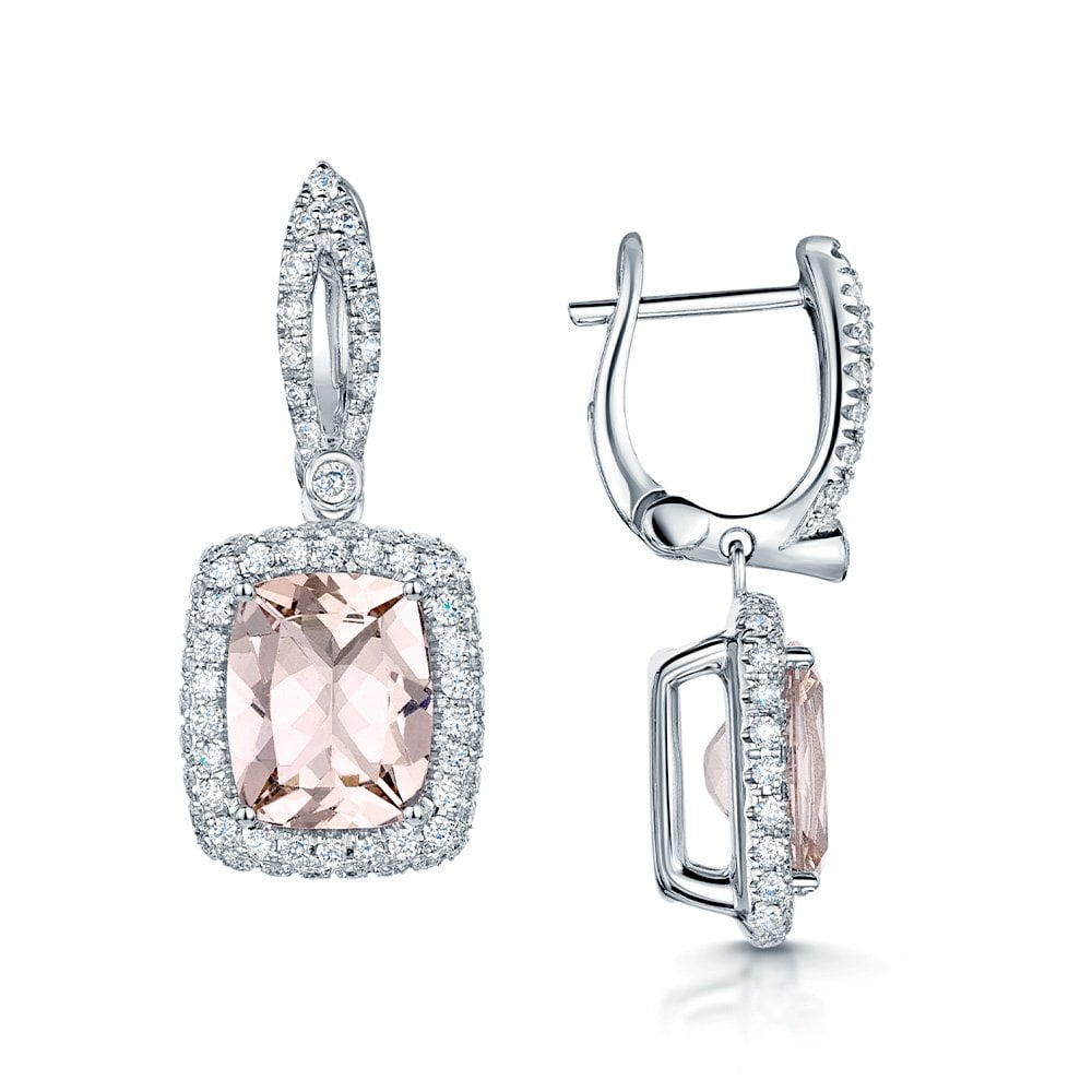 White gold shop morganite earrings