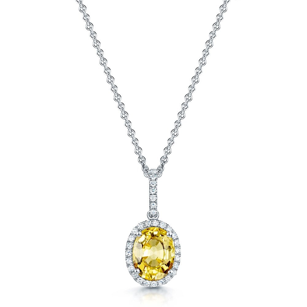 Yellow sapphire shop pendant necklace