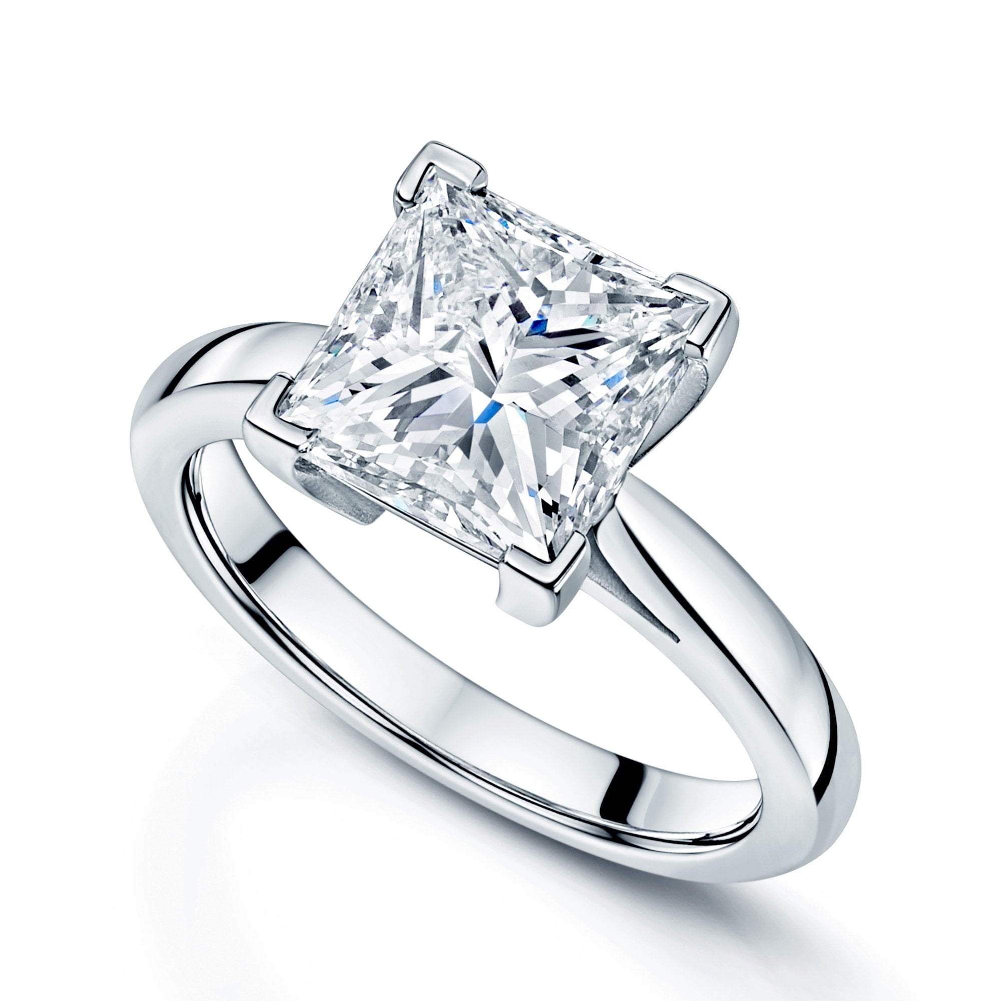 Square cut hot sale engagement rings