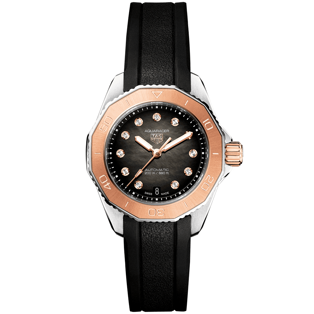 Rose gold clearance watch black strap