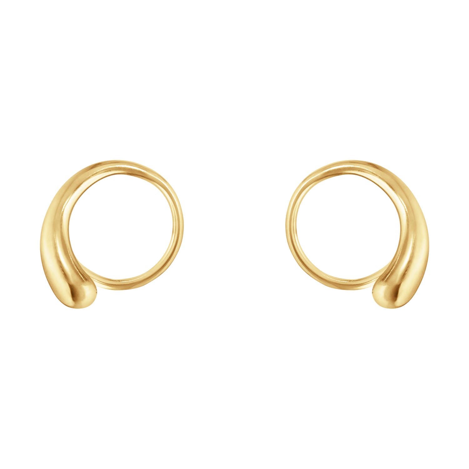 Georg Jensen Mercy 18ct Yellow Gold Swirl Earrings - Berry's Jewellers