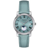 Carson 32mm Premium Quartz Lady Light Blue Dial Moonphase Watch