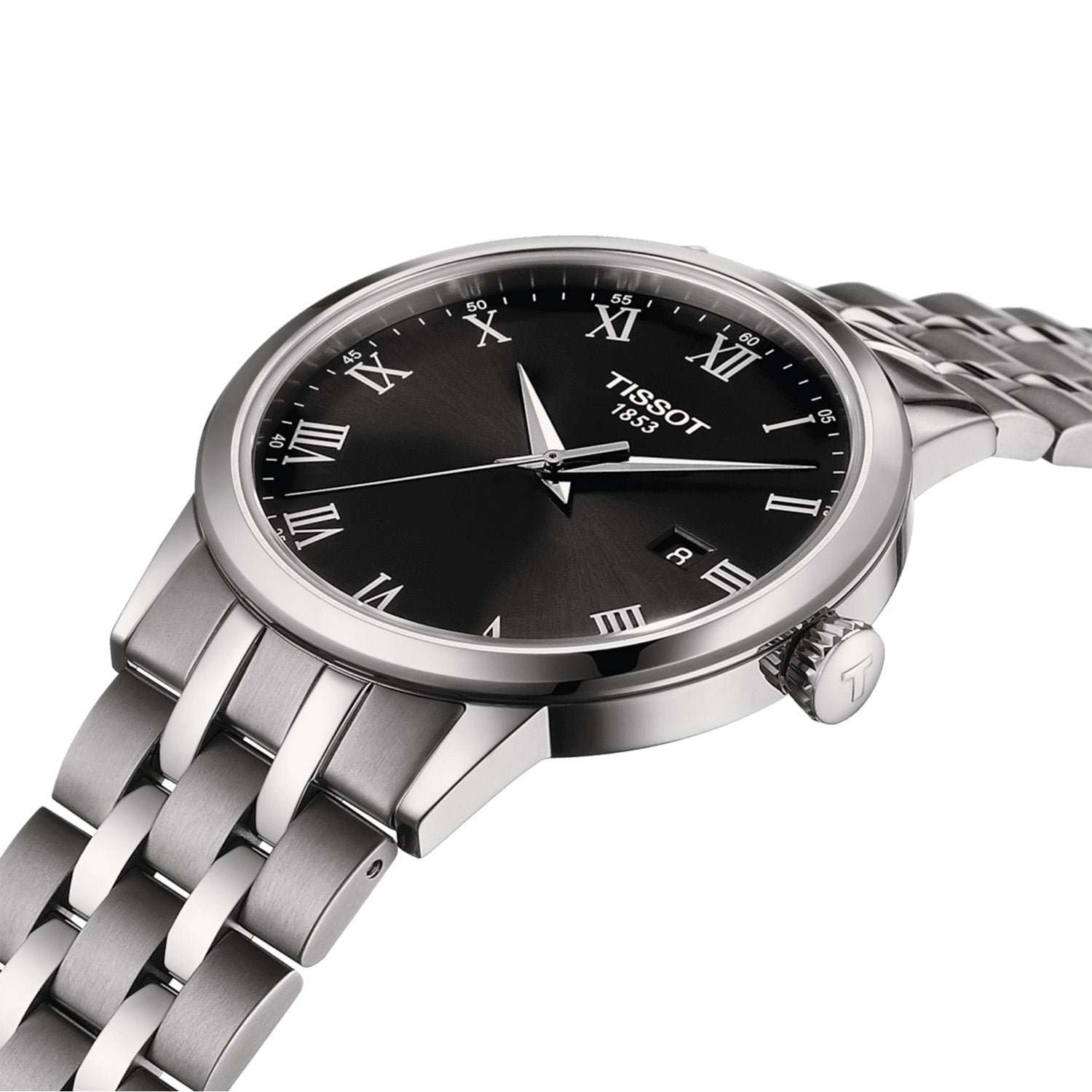 Classic Dream 42mm Black Dial Steel Bracelet Watch