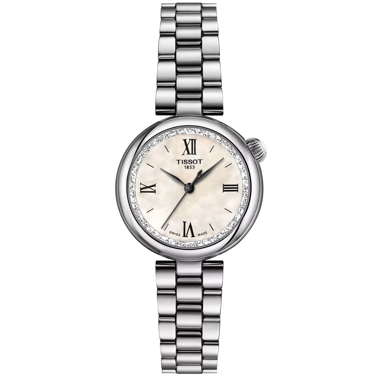 Tissot Desire Small Ladies 28mm Steel Pearl Dial Bracelet Watch - Berry's Jewellers