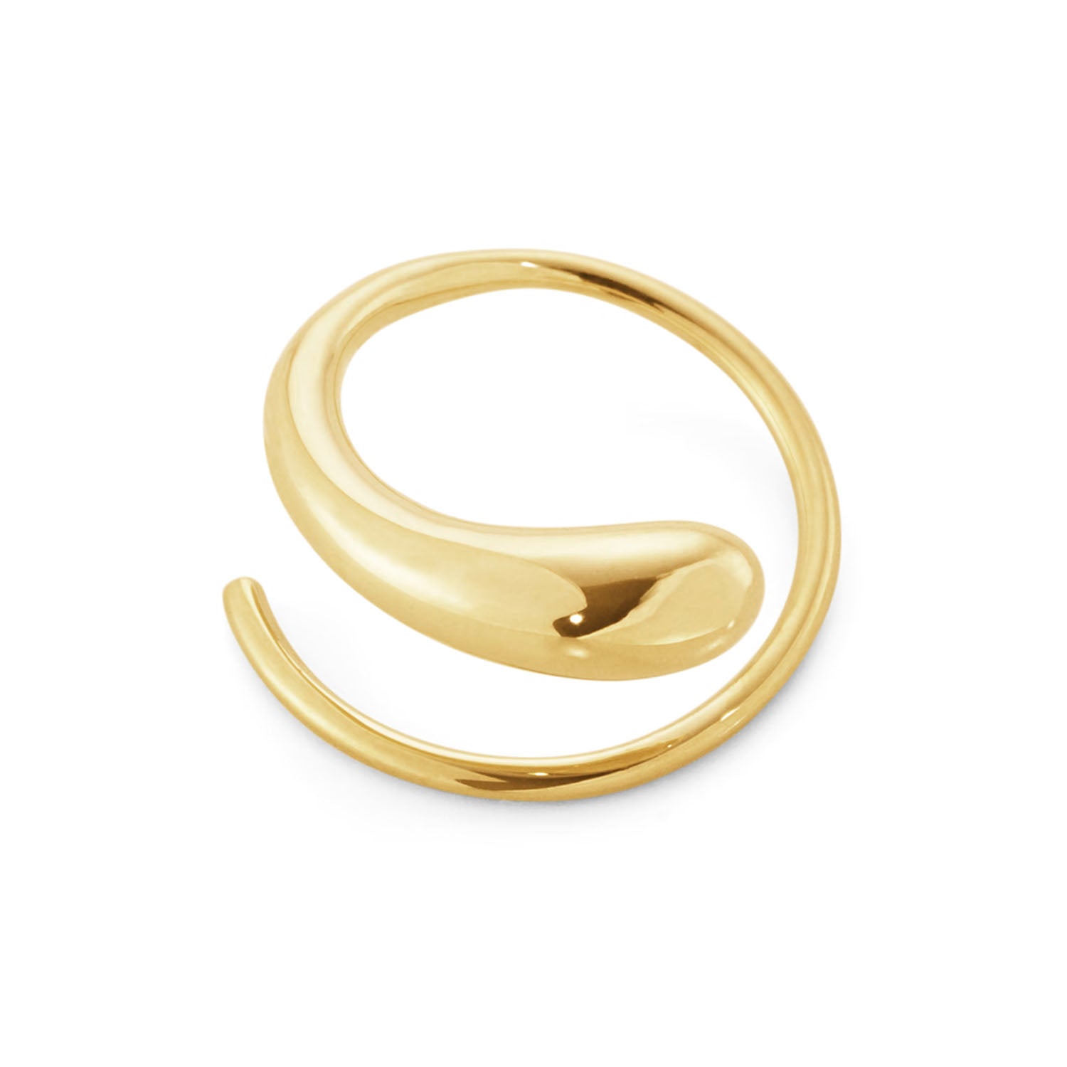 Georg Jensen Mercy 18ct Yellow Gold Swirl Earrings - Berry's Jewellers