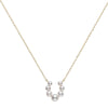 18ct Yellow Gold Horseshoe Shaped Pearl Pendant