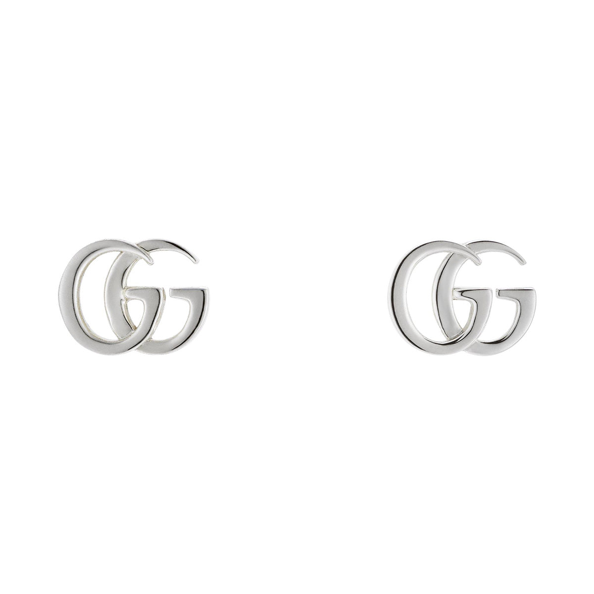 GG Marmont Sterling Silver Logo Stud Earrings