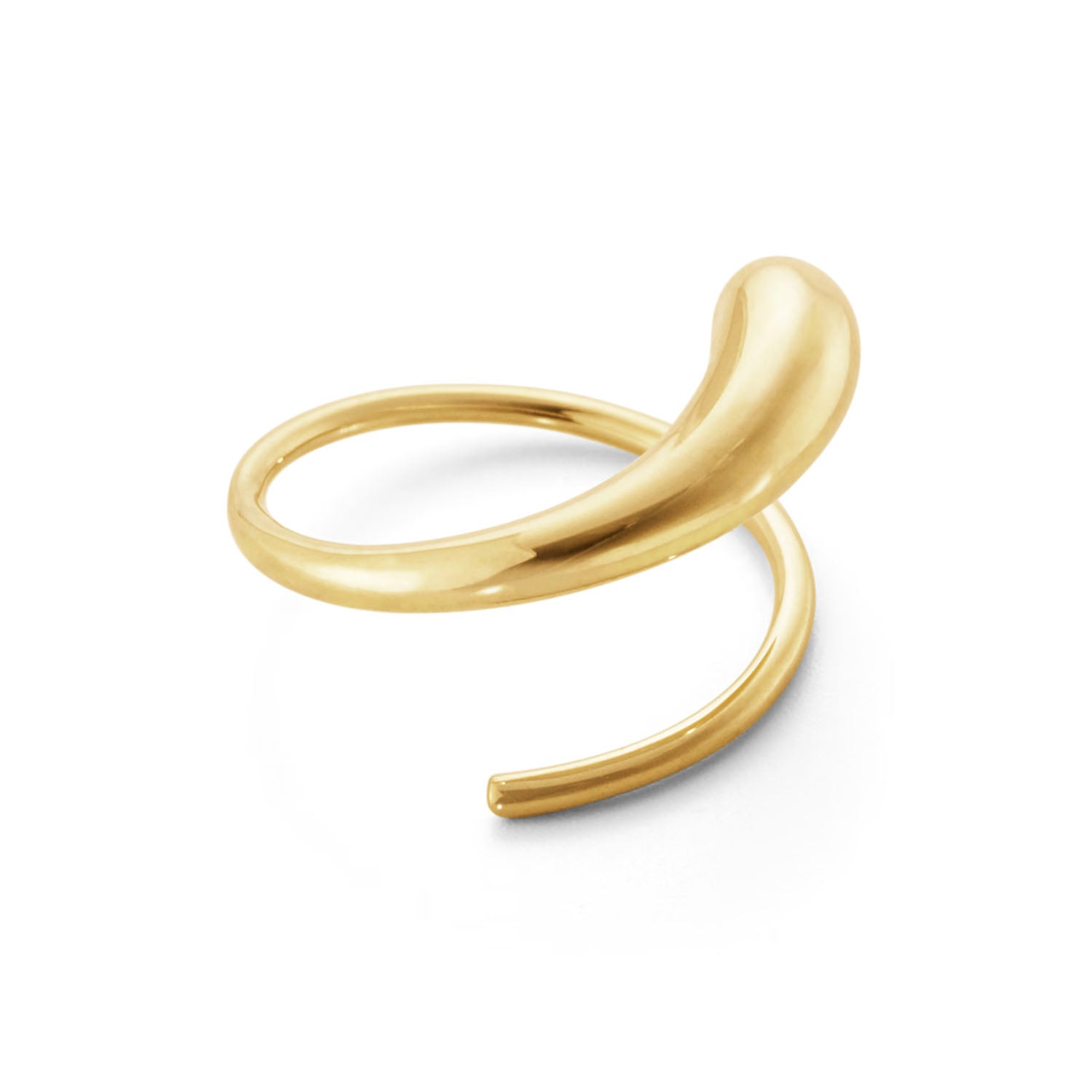 Georg Jensen Mercy 18ct Yellow Gold Swirl Earrings - Berry's Jewellers